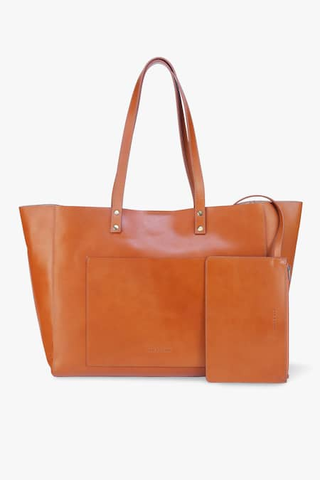 Tan & Loom Plain Top Closure Tote Bag 