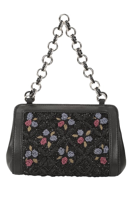 The Leather Garden Adia Hand Embroidered Handbag 