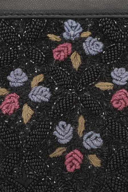 Buy_The Leather Garden_Black Beads Adia Hand Embroidered 