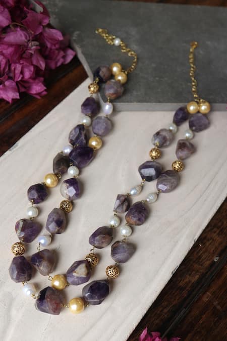Do Taara Stone Embellished Layered Necklace