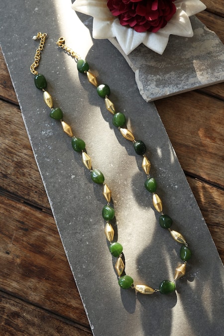 Do Taara Stone Embellished Long Boho Necklace 