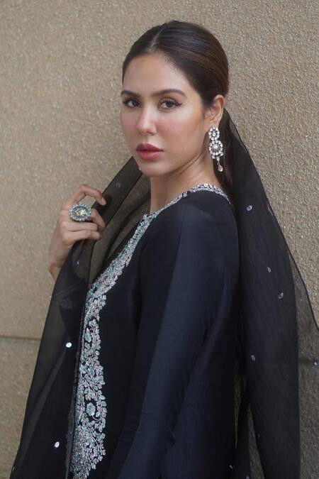 Sangeeta Boochra Silver Plated Stones Studded Earrings Online at Aza Fashions Sangeeta Boochra_Silver Plated Stones Studded Earrings _Online_at_Aza_Fashions