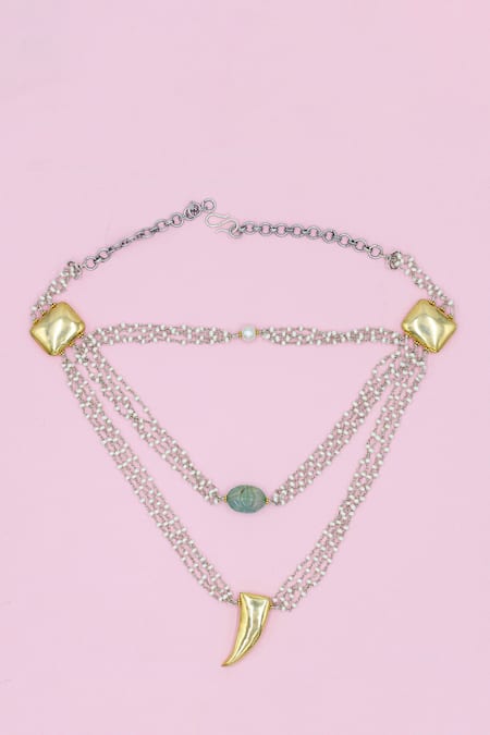Sangeeta Boochra Layered Embellished Necklace 