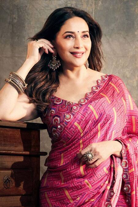 Shop_Sangeeta Boochra_Gold Plated Stones, Cut Work Lotus Embellished Carved Earrings _Online_at_Aza_Fashions