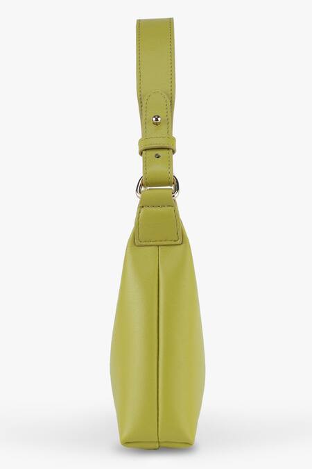 Tan & Loom Green Nappa Leather Skinny Baguette Bag at Aza Fashions Tan & Loom_Green Nappa Leather Skinny Baguette Bag _at_Aza_Fashions
