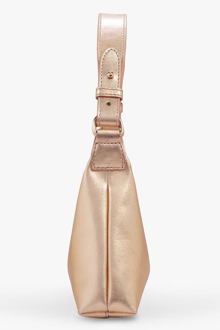 Shop Tan & Loom Pink Plain Skinny Metallic Baguette Bag Online at Aza Fashions Shop_Tan & Loom_Pink Plain Skinny Metallic Baguette Bag_Online_at_Aza_Fashions