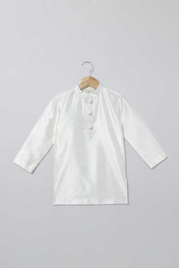 Buy_Byb Premium_White Silk Pearls Embroidered Nehru Jacket Set 