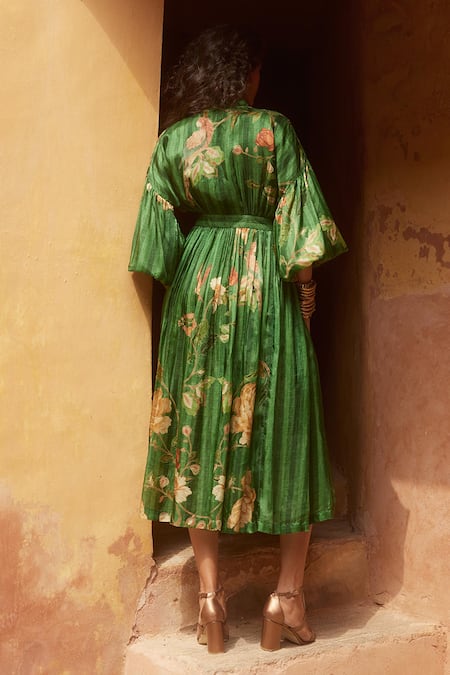 Paulmi And Harsh Floral Print Gathered Dress 