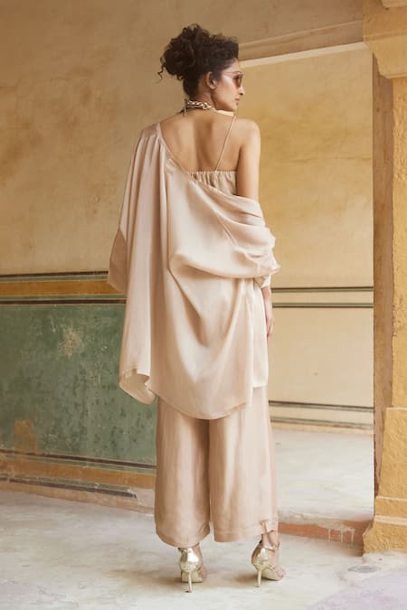 Paulmi And Harsh Plain Jacket & Trouser Set 