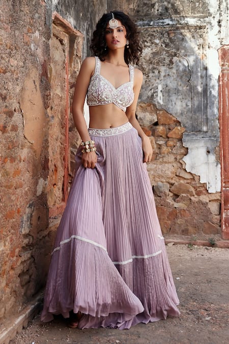 Shop Seema Thukral Purple Georgette, Satin, Chiffon Mirella Border Embroidered Cape Skirt Set Online at Aza Fashions Shop_Seema Thukral_Purple Georgette, Satin, Chiffon Mirella Border Embroidered Cape Skirt Set _Online_at_Aza_Fashions