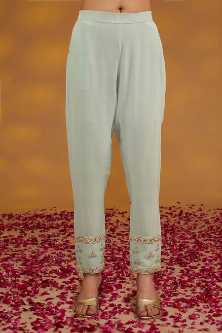 Buy House Of Supriya Blue Organza, Sequins, Beads, Mughal Jharokha Zardozi Kurta Pant Set Online at Aza Fashions Buy_House Of Supriya_Blue Organza, Sequins, Beads, Mughal Jharokha Zardozi Kurta Pant Set _Online_at_Aza_Fashions
