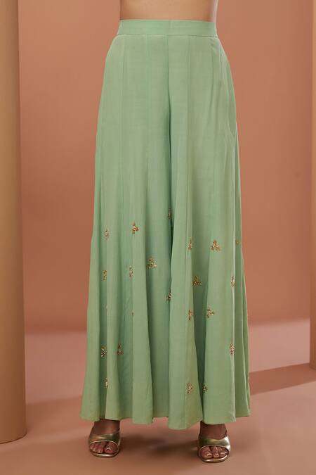 Buy House Of Supriya Green Silk, Chanderi, Honeycomb Phool Zardozi Embroidered Kurta Sharara Set Online at Aza Fashions Buy_House Of Supriya_Green Silk, Chanderi, Honeycomb Phool Zardozi Embroidered Kurta Sharara Set _Online_at_Aza_Fashions