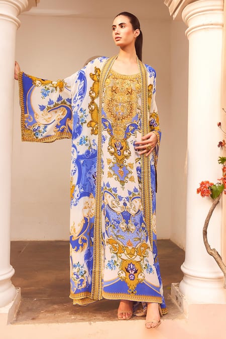 Zariaah Floral Print Kaftan 