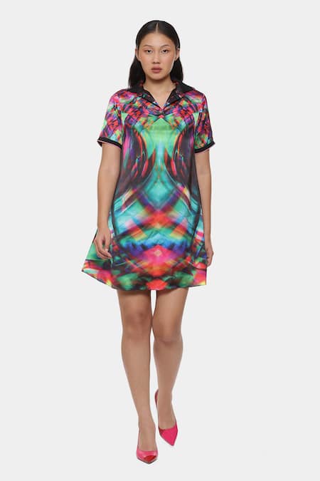 Satya Paul Playtime Abstract Print Dress 