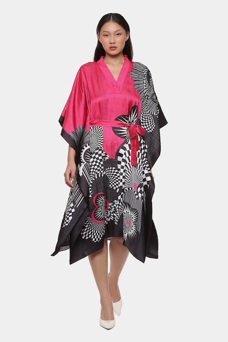 Satya Paul I See Holidays Trippy Print Kaftan 