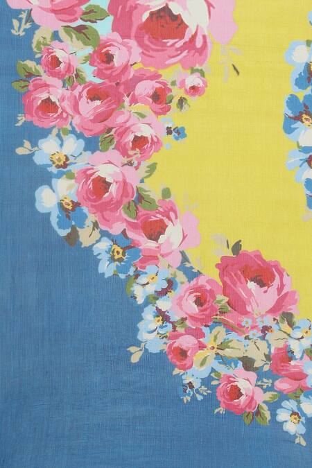 Buy_Satya Paul_Green Chiffon Aquaria Printed Saree With Running Blouse 