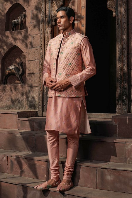Label Niti Bothra Silk Chanderi Printed Bundi 