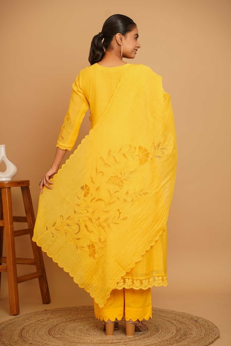 Gulabik Jaipur Flora Garden Cutwork Anarkali Set 