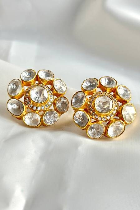 Osvag India Floral Cutwork Studs 