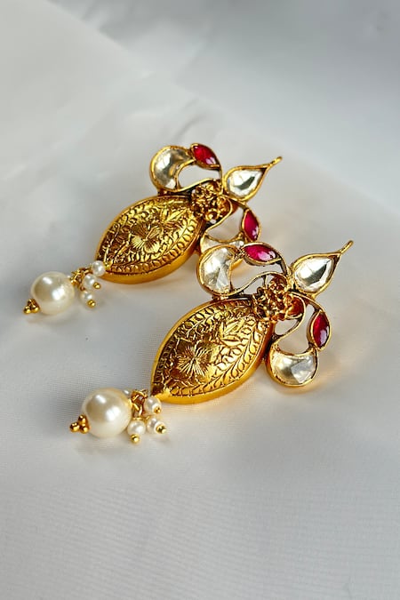 Osvag India Polki Embellished Earrings 