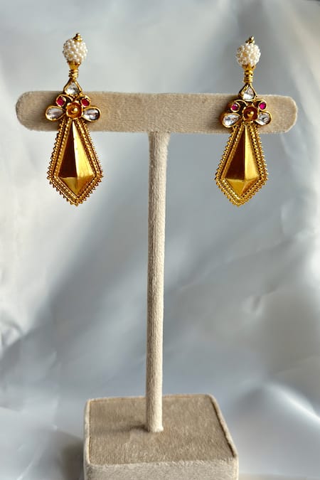 Osvag India Diamond Drop Earrings 