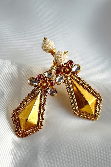 Osvag India Diamond Drop Earrings 