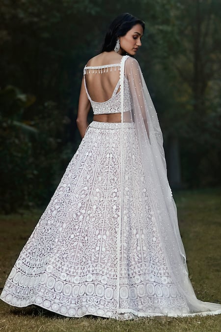 Shop Basanti - Kapde Aur Koffee Purple Silk, Chiffon Embroidery, Sequins, Beads Floral Thread Lehenga Set at Aza Fashions Shop_Basanti - Kapde Aur Koffee_Purple Silk, Chiffon Embroidery, Sequins, Beads Floral Thread Lehenga Set _at_Aza_Fashions