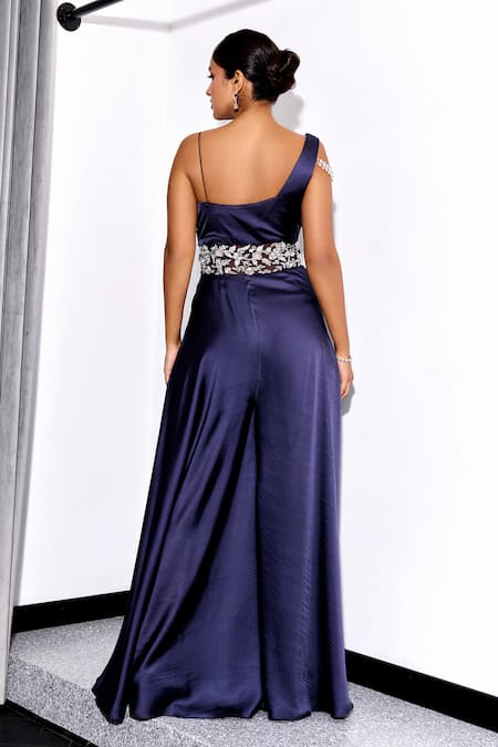 Label Sanya Gulati Waistband Embroidered Draped Corset Jumpsuit 