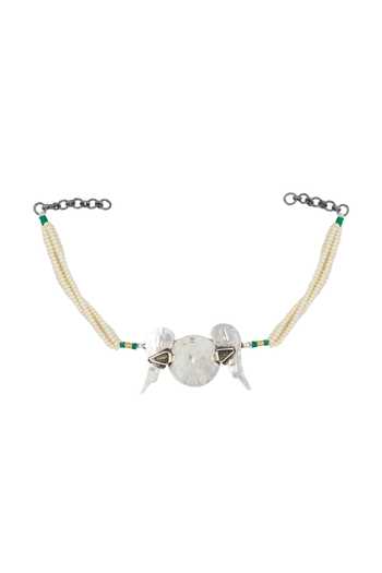 Buy Sangeeta Boochra Silver Plated Astrid Parakeet Cosmo Quartz Choker Online at Aza Fashions Buy_Sangeeta Boochra_Silver Plated Astrid Parakeet Cosmo Quartz Choker _Online_at_Aza_Fashions