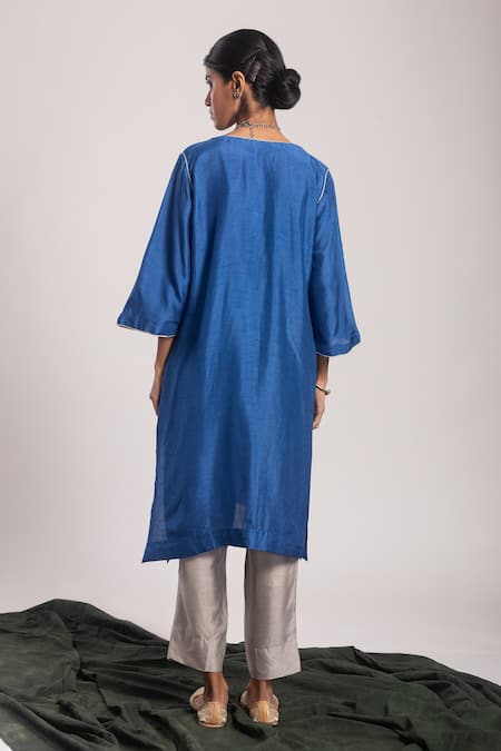 Tuli Nilima Asymmetric Hem Kurta With Pant 