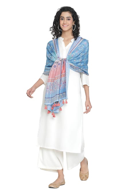 Shingora Abstract Pattern Silk Stole 