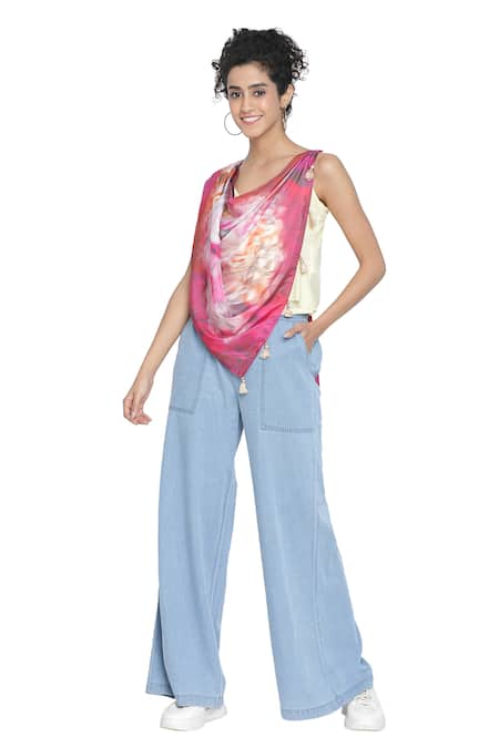 Shingora Floral Ombre Print Silk Stole 