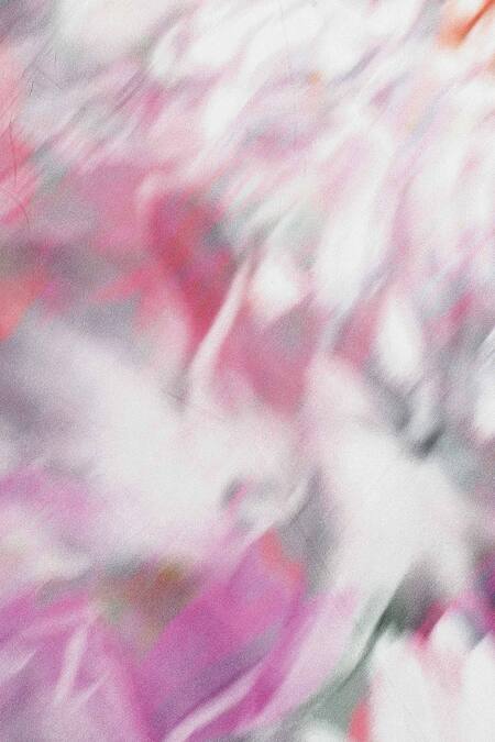 Shingora_Fuchsia Floral Ombre Print Silk Stole _at_Aza_Fashions