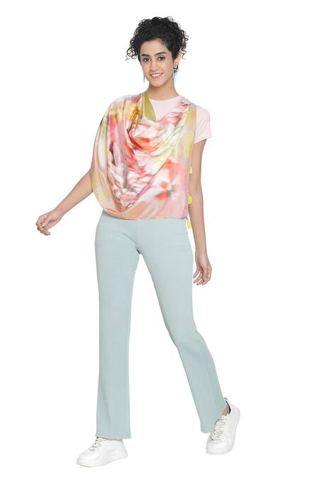 Shingora Floral Ombre Pattern Silk Stole 