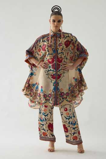 Rajdeep Ranawat Kamara Vintage Phool Print Boxy Shirt 