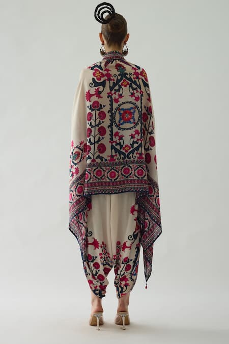 Shop Rajdeep Ranawat Orange Modal, Satin Sonth Flower Print Dhoti Pant at Aza Fashions Shop_Rajdeep Ranawat_Orange Modal, Satin Sonth Flower Print Dhoti Pant _at_Aza_Fashions