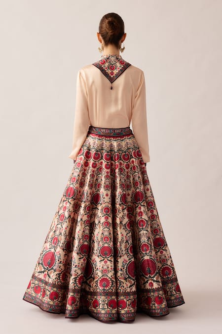 Rajdeep Ranawat Leela Floral Print Skirt & Shirt Set 