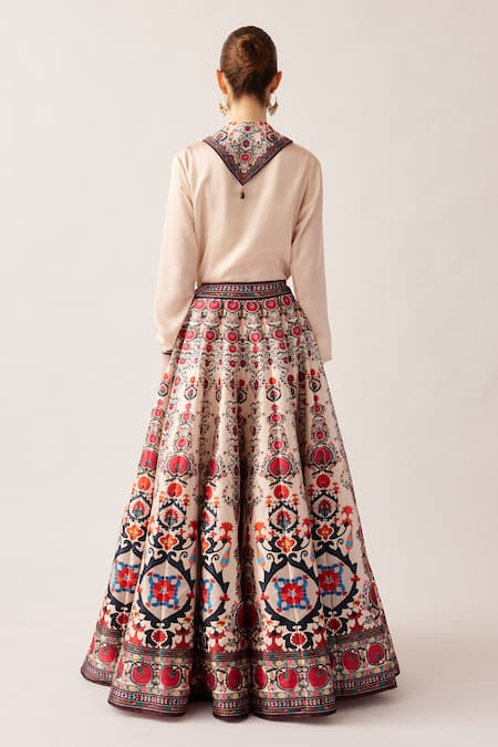 Rajdeep Ranawat Leela Florette Print Skirt & Shirt Set 
