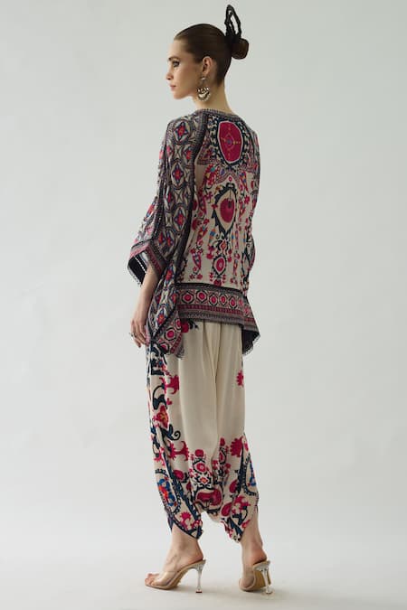 Rajdeep Ranawat Ramona Floral Print Poncho 
