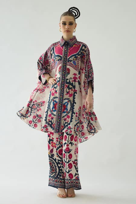 Rajdeep Ranawat Kamara Floral Print Shirt Tunic 