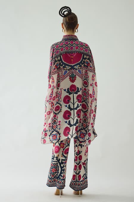 Rajdeep Ranawat Kamara Floral Print Shirt Tunic 
