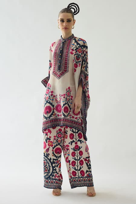 Rajdeep Ranawat Chanel Band Collar Printed Tunic 