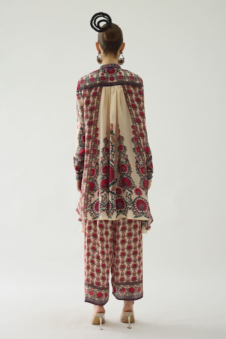 Shop Rajdeep Ranawat Maroon Modal, Satin Embroidery Florette Print Salwar at Aza Fashions Shop_Rajdeep Ranawat_Maroon Modal, Satin Embroidery Florette Print Salwar _at_Aza_Fashions