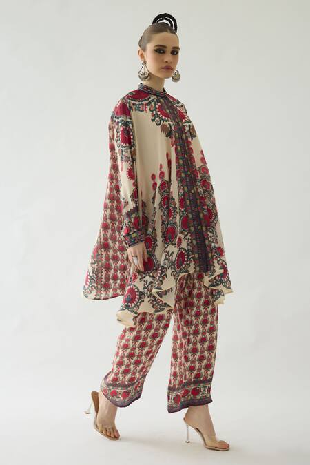 Shop Rajdeep Ranawat Maroon Modal, Satin Embroidery Florette Print Salwar Online at Aza Fashions Shop_Rajdeep Ranawat_Maroon Modal, Satin Embroidery Florette Print Salwar _Online_at_Aza_Fashions