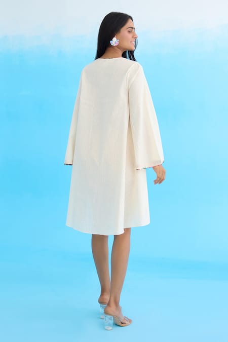 Nikasha Placed Applique A-line Dress 