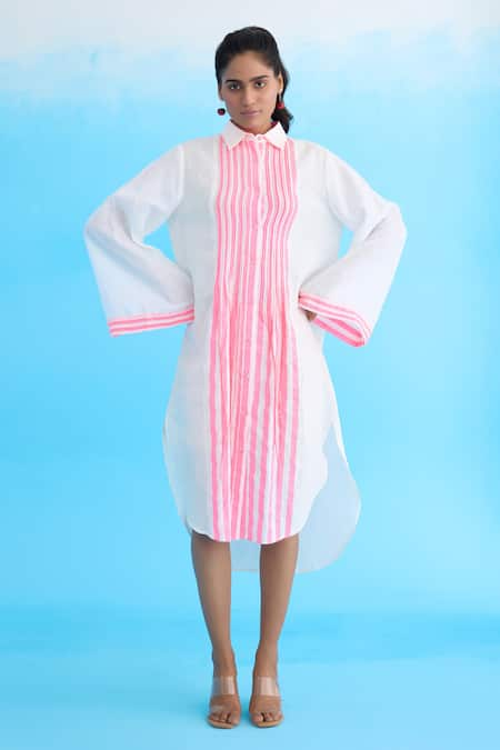 Nikasha Candy Striped Shirt Dress 