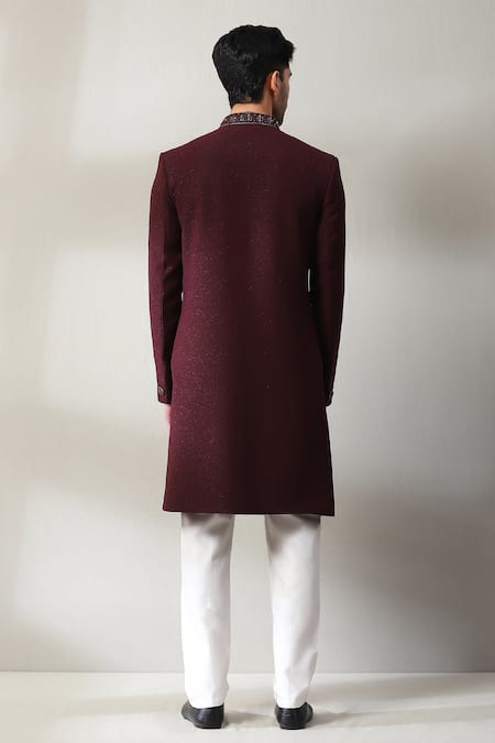 Soniya G Zardozi Placement Embroidered Sherwani Set 