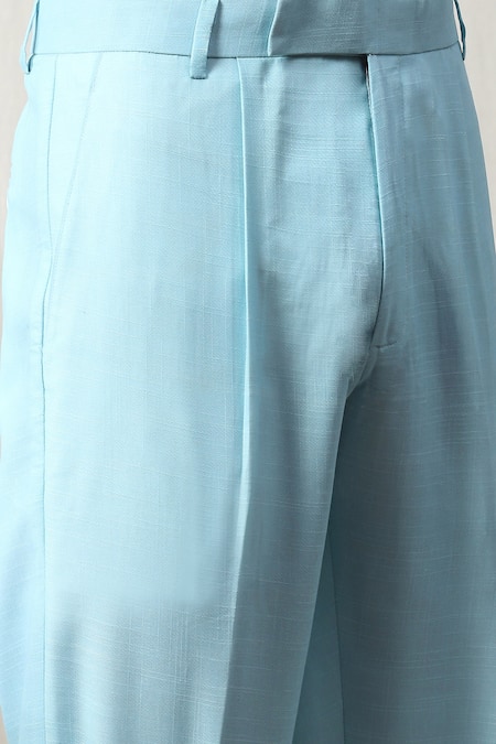 Buy_Soniya G_Blue Cotton Beads, Embroidery Printed Shirt And Pant Set _Online_at_Aza_Fashions