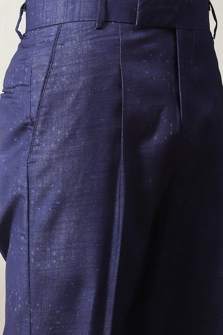 Buy_Soniya G_Purple Suede, Velvet Beads, Embroidery Printed Shirt And Pant Set _Online_at_Aza_Fashions