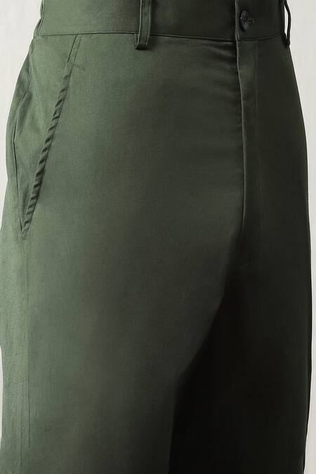 Shop_Soniya G_Green Silk Mirrors, Embroidery Pleated Bundi And Kurta Set _Online_at_Aza_Fashions